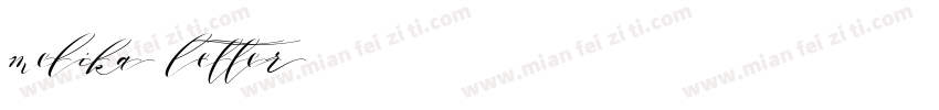 melika letter字体转换